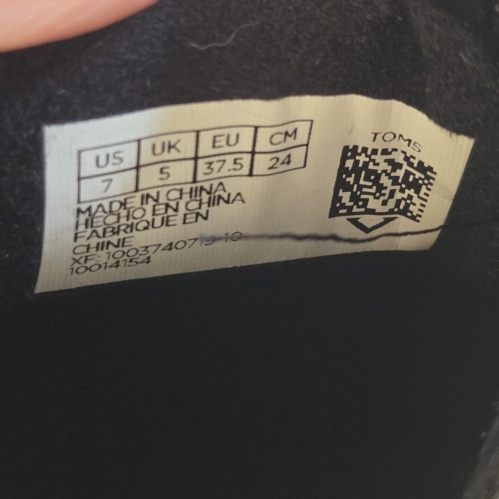 Toms Dakota black suede chelsea ankle boots sz 7 - Picture 5 of 6